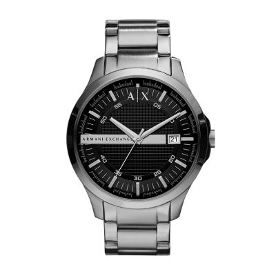 Armani Exchange Three-Hand Date Stainless Steel Watch