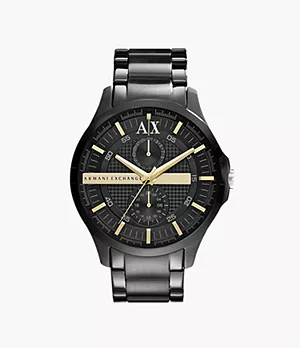 Armani Exchange Multifunction Black Stainless Steel Watch