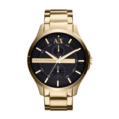 armani exchange watch mens gold