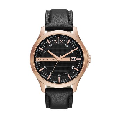 Armani exchange 2025 watch leather