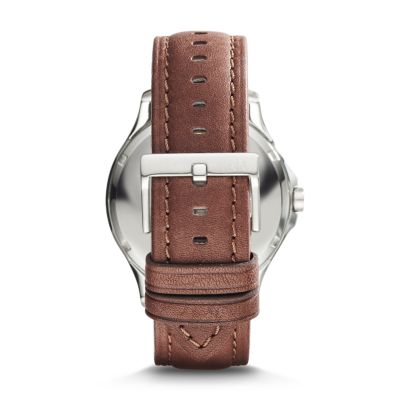 Armani Exchange Navy Dial Brown Leather Men's Watch AX2133 723763212410