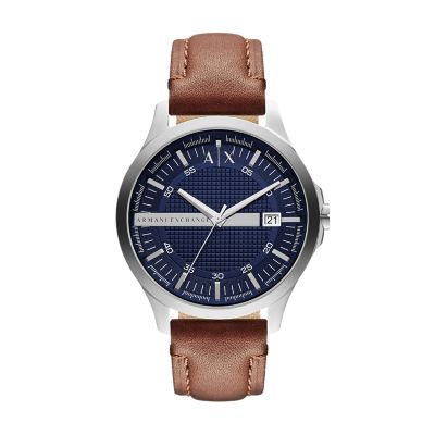 Armani Exchange Three-Hand Date Brown 