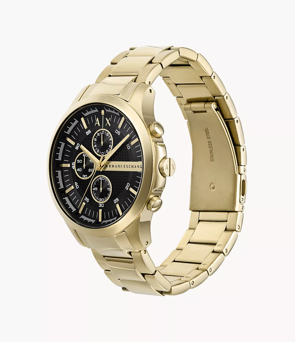 Armani Exchange Chronograph Gold-Tone Stainless Steel Watch - AX2137 - Watch  Station