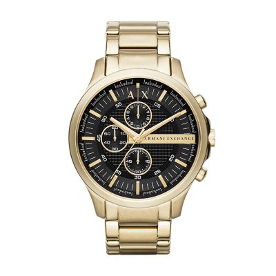 Armani Steel - Stainless - AX2137 Watch Station Gold-Tone Chronograph Watch Exchange