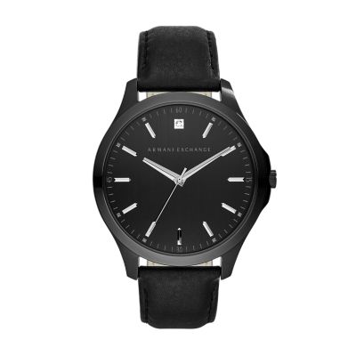 Mens black best sale armani exchange watch