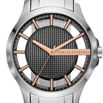 armani exchange see through watch