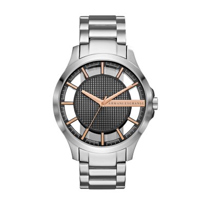 Three-Hand Stainless Steel Watch 