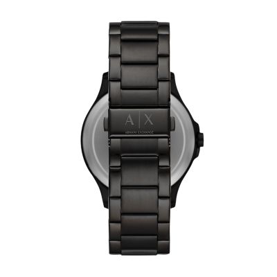 Station Steel - Watch Exchange - Date Black Stainless Watch Three-Hand Armani AX2413