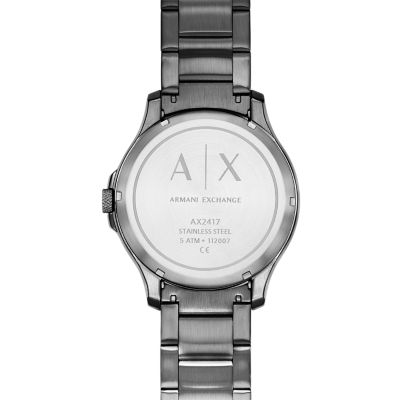 Armani Exchange Automatic Gunmetal Stainless Steel Watch AX2417