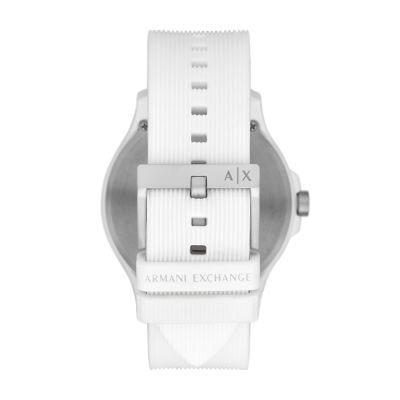 Armani Exchange Three-Hand White Silicone Watch - AX2424 - Watch