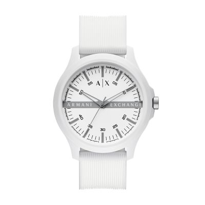 White armani exchange online watch