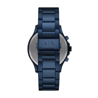 Buy ARMANI EXCHANGE Mens 46 mm Blue Dial Stainless Steel Chronograph Watch  - AX2430