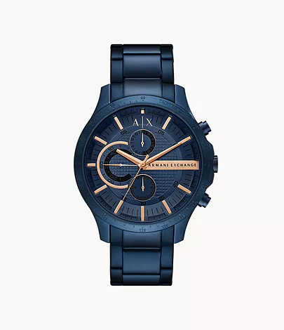 Armani Exchange Chronograph Blue Stainless Steel Watch
