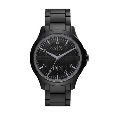 Armani Exchange Three-Hand Date Black Stainless Steel Watch - AX2434 - Watch  Station