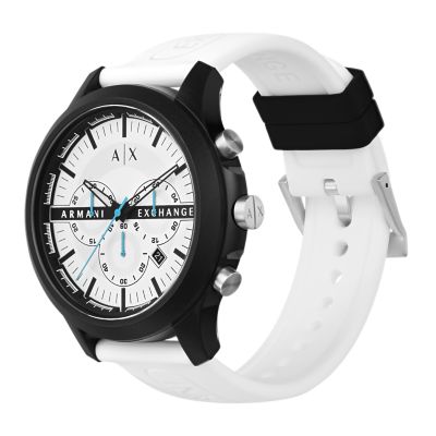 Armani Exchange Chronograph White Silicone Watch - AX2435 - Watch Station