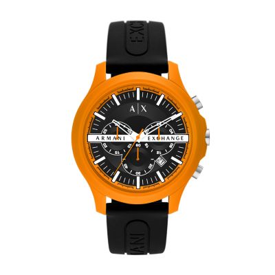 Armani Exchange Chronograph Black Silicone Watch - AX2438 - Watch Station