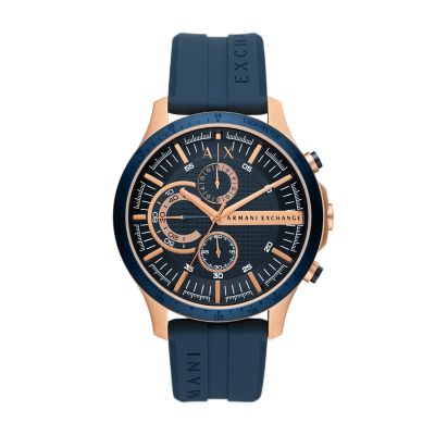 Armani Exchange Chronograph Blue Silicone Watch - AX2440 - Watch
