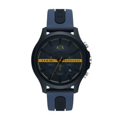 Armani Exchange Chronograph Blue Silicone Watch - AX2440 - Watch