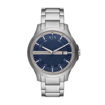 Armani Exchange Three-Hand Date Stainless Steel Watch