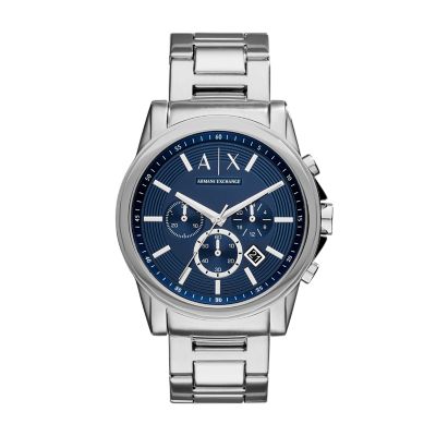 blue armani exchange watch