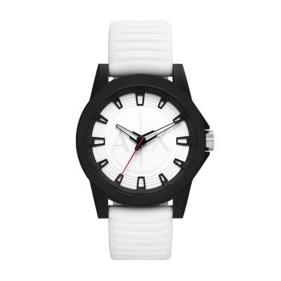 Armani Exchange Three-Hand Blue Silicone Watch - AX2521 - Watch