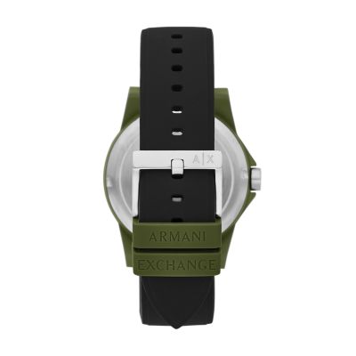 Armani Exchange Silicone - AX2527 Watch - Watch Black Three-Hand Station
