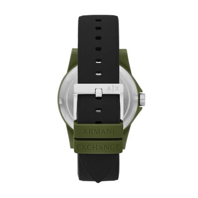 Armani exchange men's military green strap watch sale