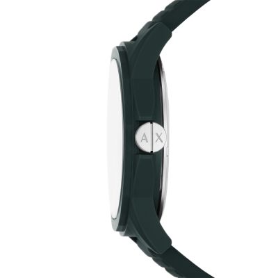 Exchange Watch Station - Watch Three-Hand Silicone - AX2530 Armani Green