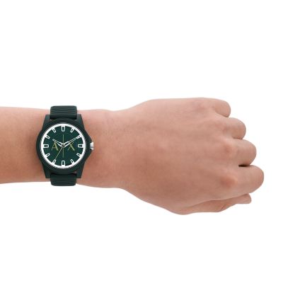 Armani Exchange Three-Hand Green Silicone AX2530 Watch Watch - Station 