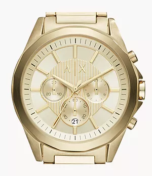 Armani Exchange Chronograph Gold-Tone Steel Watch