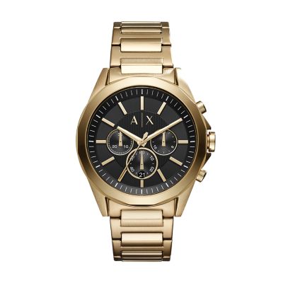 gold armani exchange watches