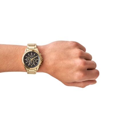 Armani Exchange Chronograph Gold Tone Stainless Steel Watch