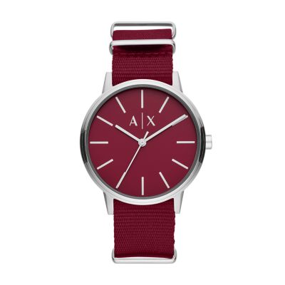 armani exchange watch red