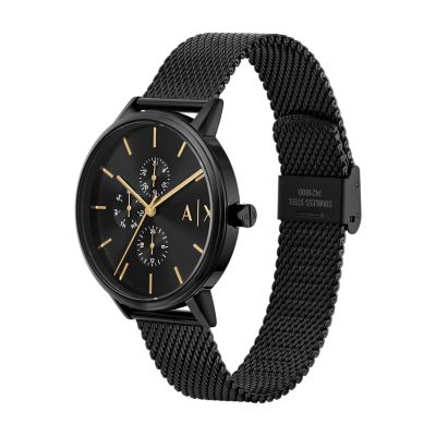 Armani Exchange Watch Multifunction - AX2716 Black Stainless Mesh Steel - Watch Station