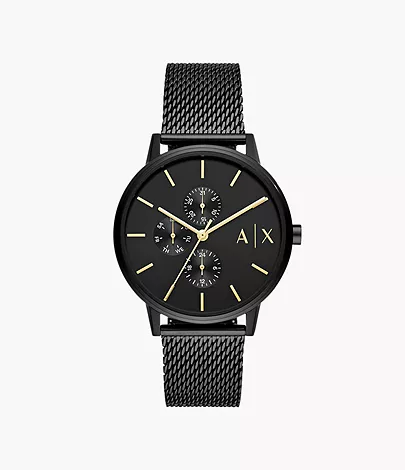 Armani Exchange Multifunction Black Stainless Steel Mesh Watch - AX2716 -  Watch Station