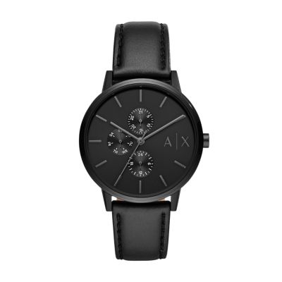 Armani Exchange Multifunction Black Leather Watch AX2719 Watch