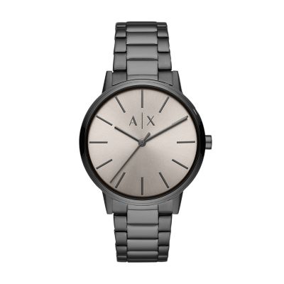 Armani Exchange Three-Hand Gunmetal Steel Watch - AX2722 - Watch