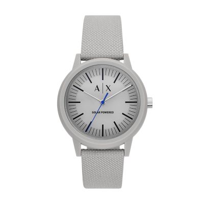 Armani Exchange Solar-Powered Grey Fabric Watch - AX2733 - Watch