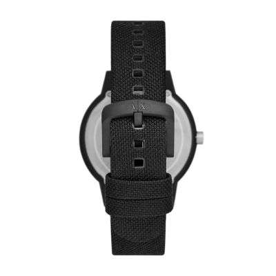 Armani Exchange Solar-Powered Black Fabric Watch - AX2735 - Watch