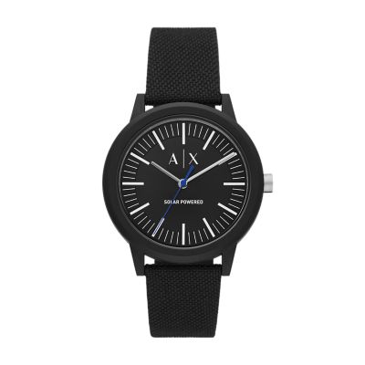 Armani Exchange Solar Powered Black Fabric Watch AX2735 Watch