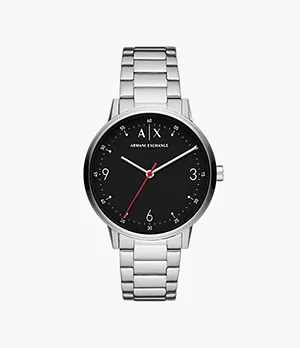 Armani Exchange Three-Hand Stainless Steel Watch