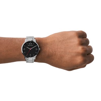 Armani Exchange Station AX2737 Steel - - Stainless Watch Watch Three-Hand