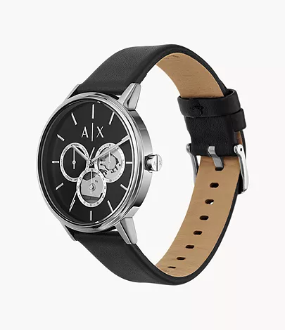 Armani Exchange Multifunction Black Watch AX2745 Station Watch - - Leather