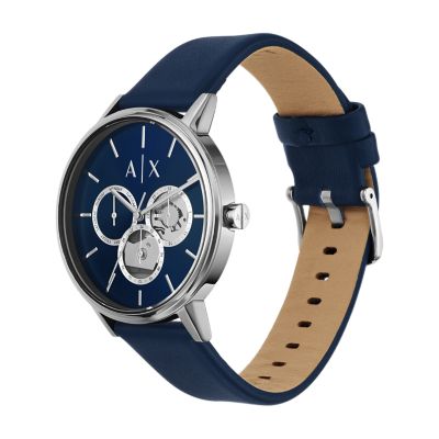 Armani Exchange Multifunction Blue Leather Watch - AX2746 - Watch Station