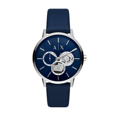 Armani Exchange Multifunction Blue Leather Watch AX2746 Watch