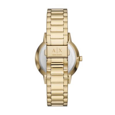 - Watch - Armani Multifunction AX2747 Steel Exchange Station Watch Stainless Gold-Tone