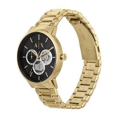 - Exchange Multifunction Stainless Steel Watch Station - Armani AX2747 Gold-Tone Watch