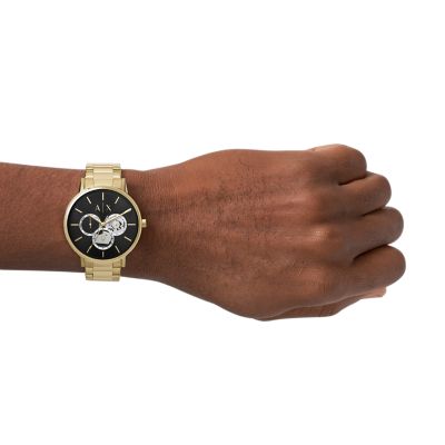 - - Watch Watch Station Gold-Tone Exchange Multifunction Steel AX2747 Armani Stainless