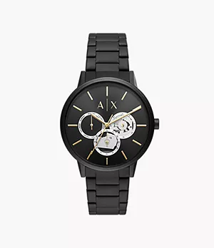 Armani Exchange Uhr Multifunktionswerk Edelstahl schwarz