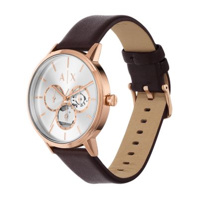 AX2756 Leather Armani - Brown Exchange - Station Multifunction Watch Watch